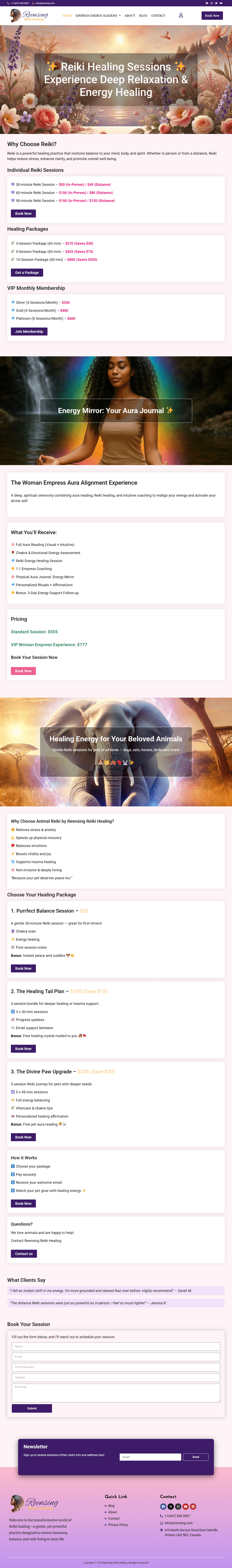 Reiki Healing service