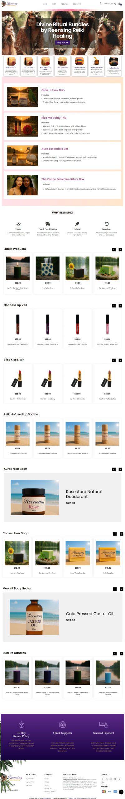 Skin care e-commerce website